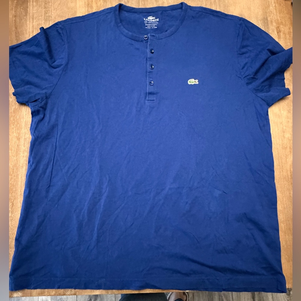 Lacoste Men's Short Sleeve Blue Tee